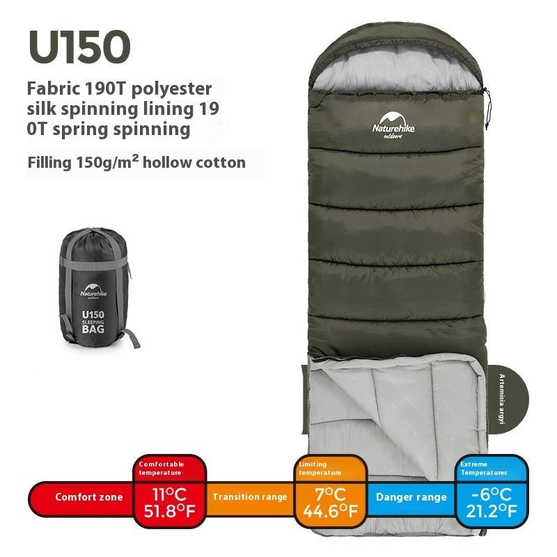 Naturehike Hooded Envelope Sleeping Bag For Outdoor Camping