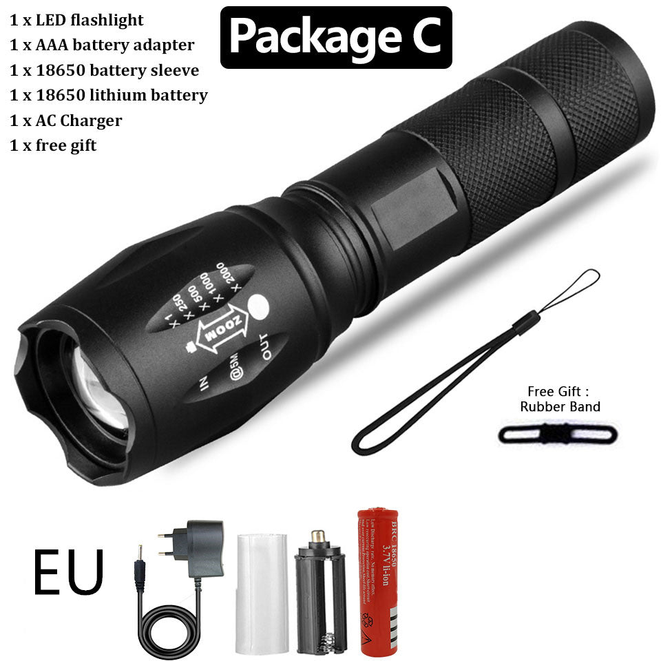 Super Bright Rechargeable Tactical Flashlight