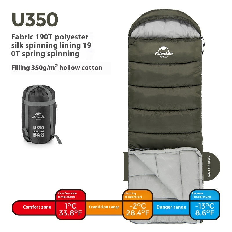Naturehike Hooded Envelope Sleeping Bag For Outdoor Camping