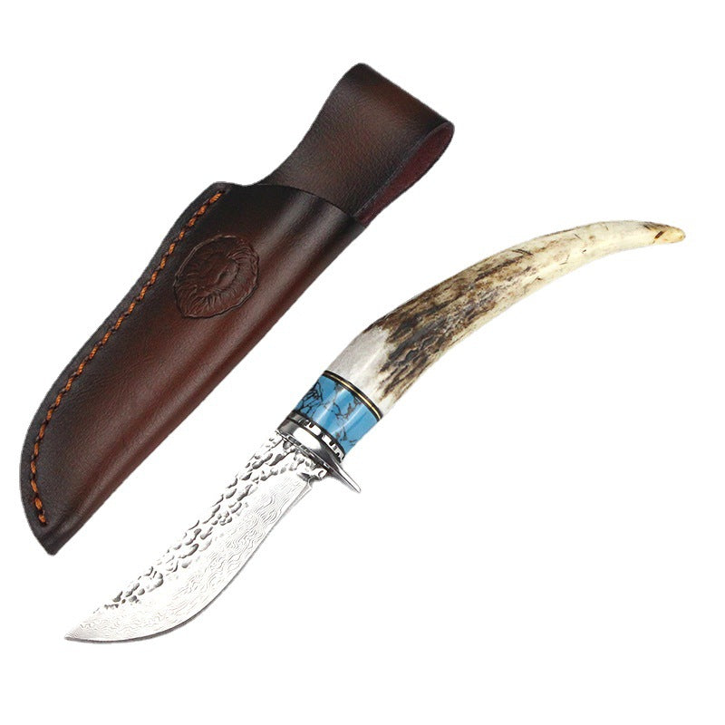 Damascus Forged Hunting Knife Non Slip Handle