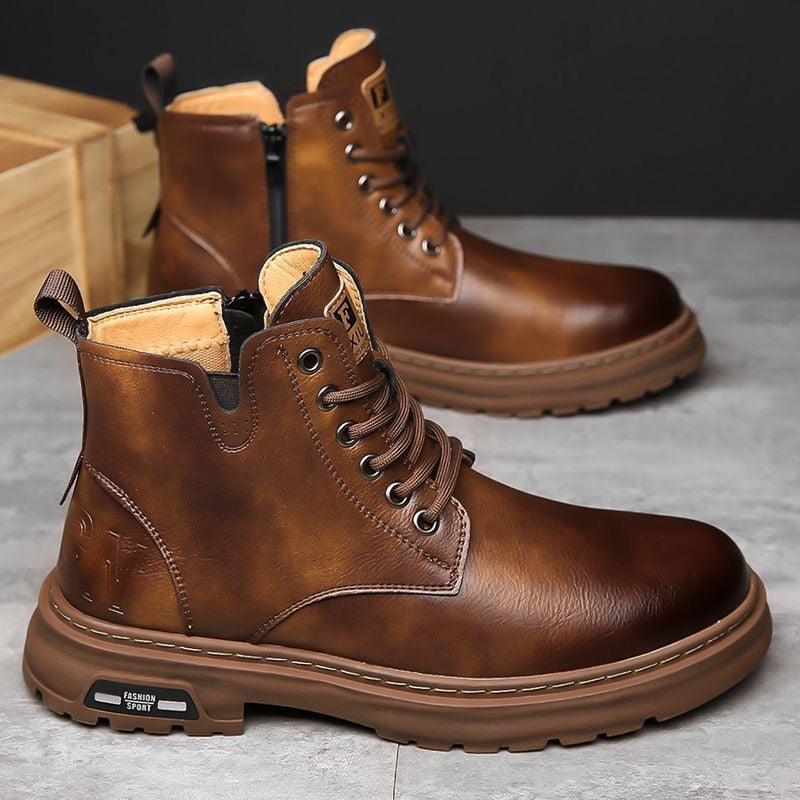 British Martin Boots Thick Bottom Outdoor Hiking Workwear Men