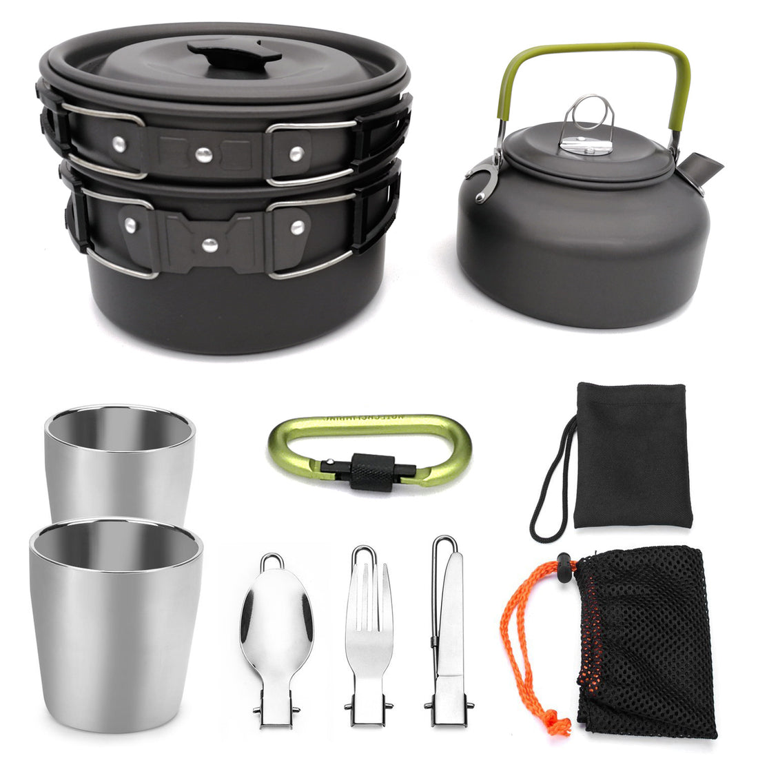 Portable Outdoor Camping Cookware & Utensil Set