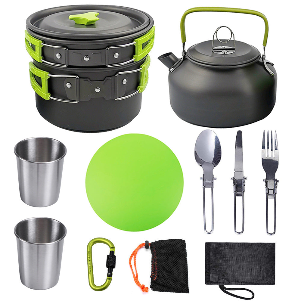 Portable Outdoor Camping Cookware & Utensil Set