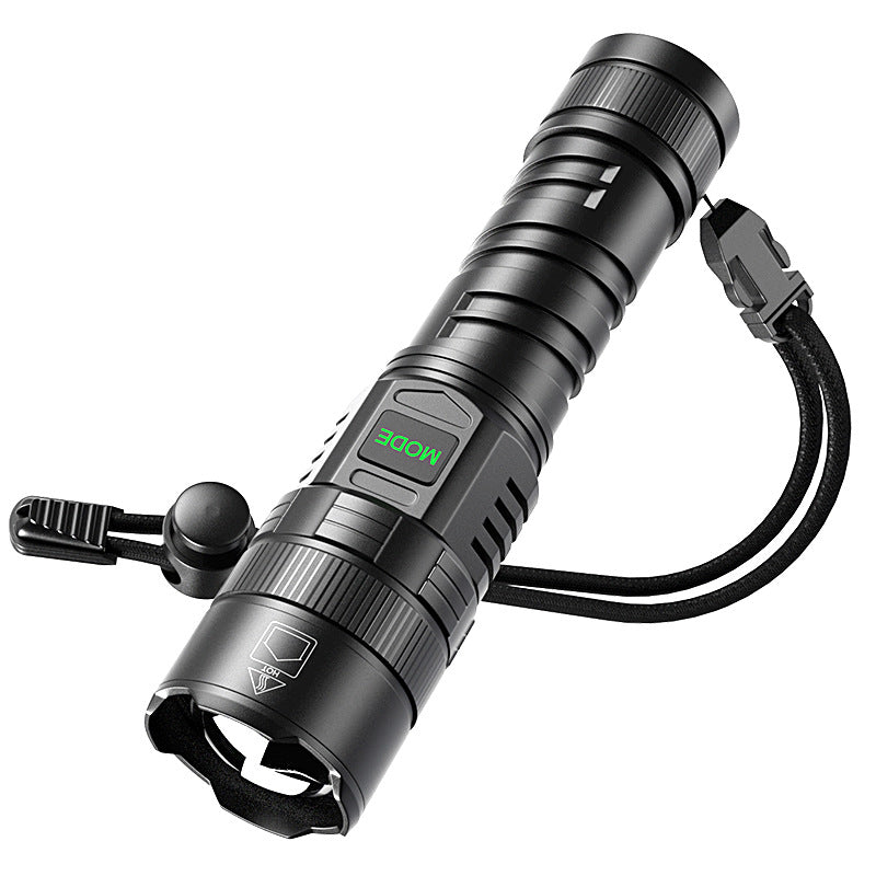 USB Rechargeable Portable Zoom Camping Flashlight