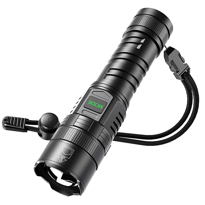 USB Rechargeable Portable Zoom Camping Flashlight