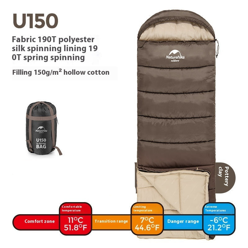 Naturehike Hooded Envelope Sleeping Bag For Outdoor Camping