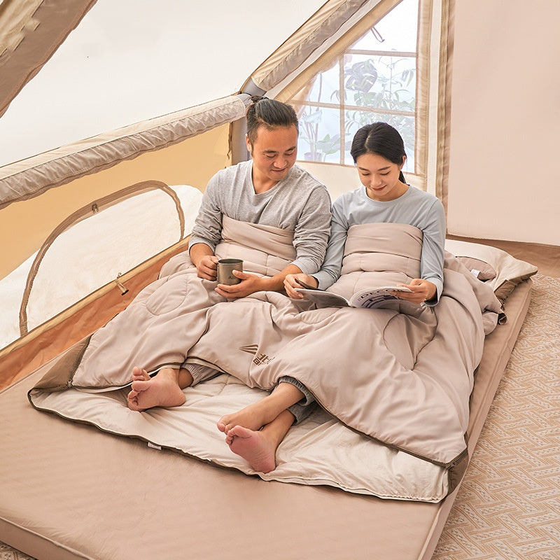 Double-Layer Cold Protection Camping Sleeping Bag
