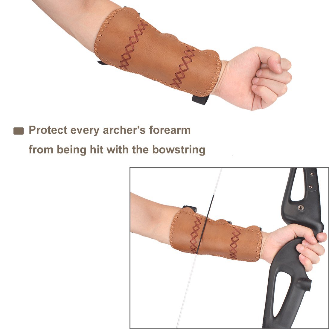 Youth Leather Archery Arm Guard Protector Accessories