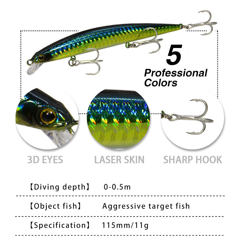 Bass Fishing Topwater Lure Weighted Fish Bait