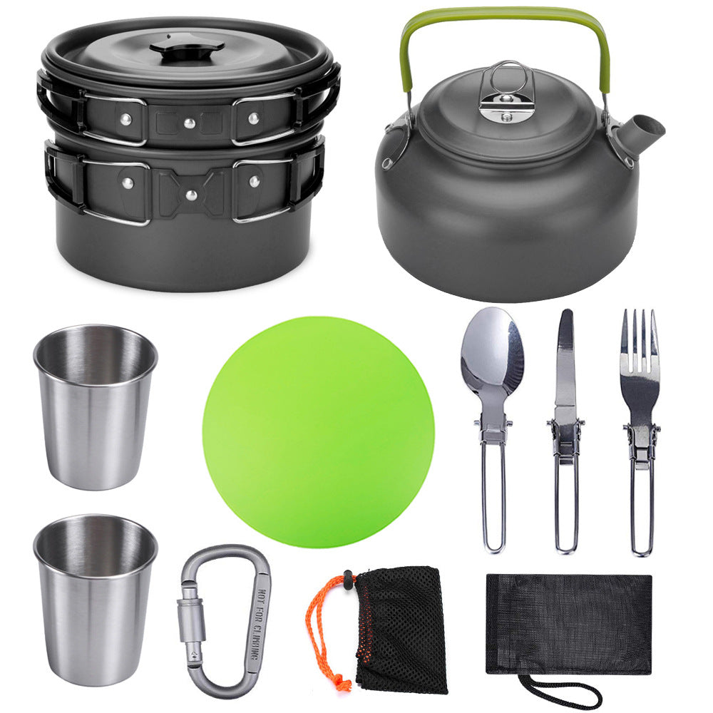 Portable Outdoor Camping Cookware & Utensil Set