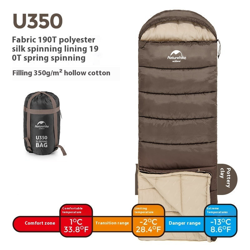 Naturehike Hooded Envelope Sleeping Bag For Outdoor Camping