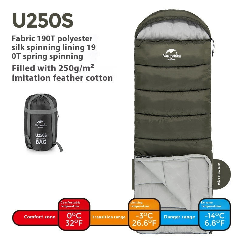 Naturehike Hooded Envelope Sleeping Bag For Outdoor Camping
