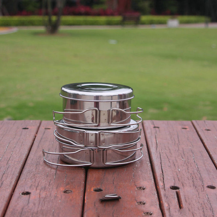 Outdoor Stainless Steel Camping Cookware Set