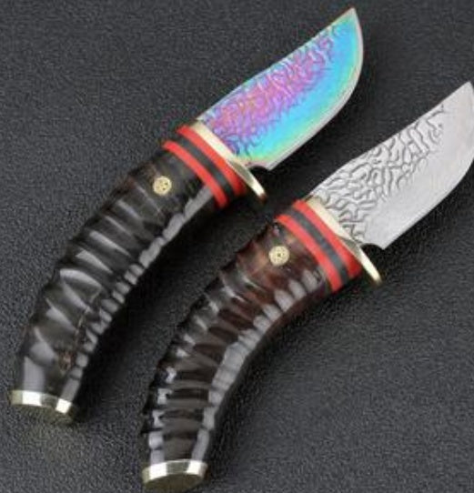 Forged Damascus VG10 Hunting Knife Outdoor Camping Knife