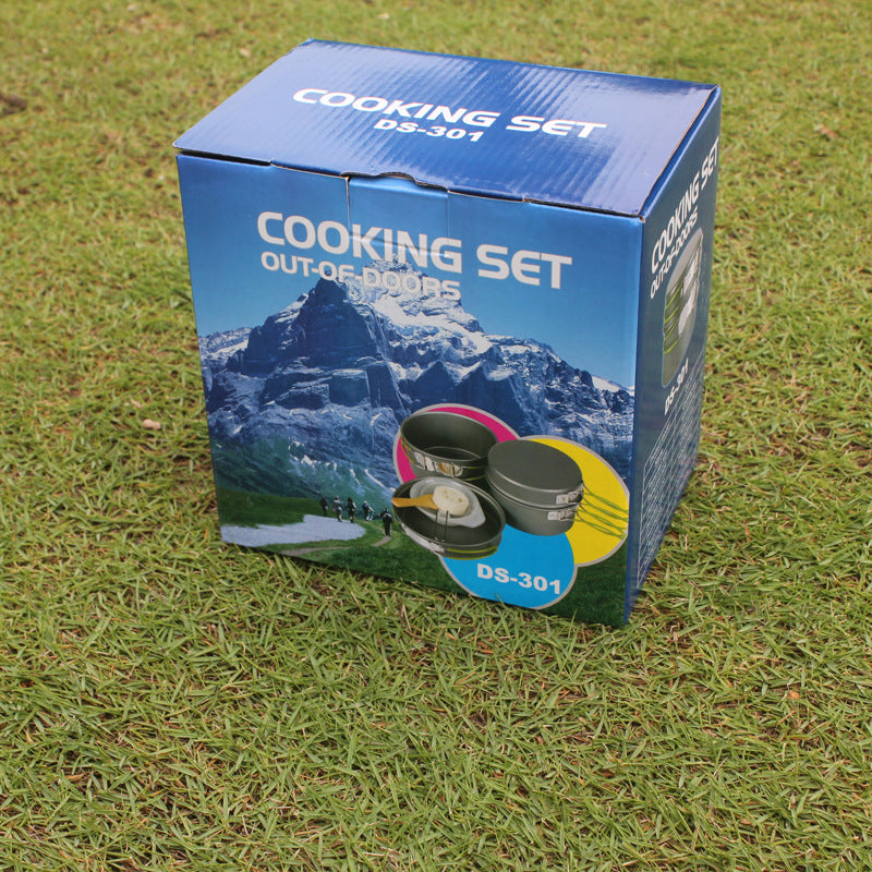 Portable Camping Cookware Set For 2-3 People