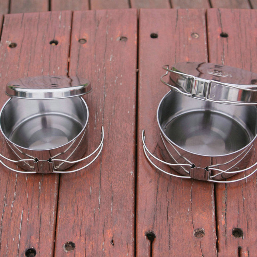 Outdoor Stainless Steel Camping Cookware Set