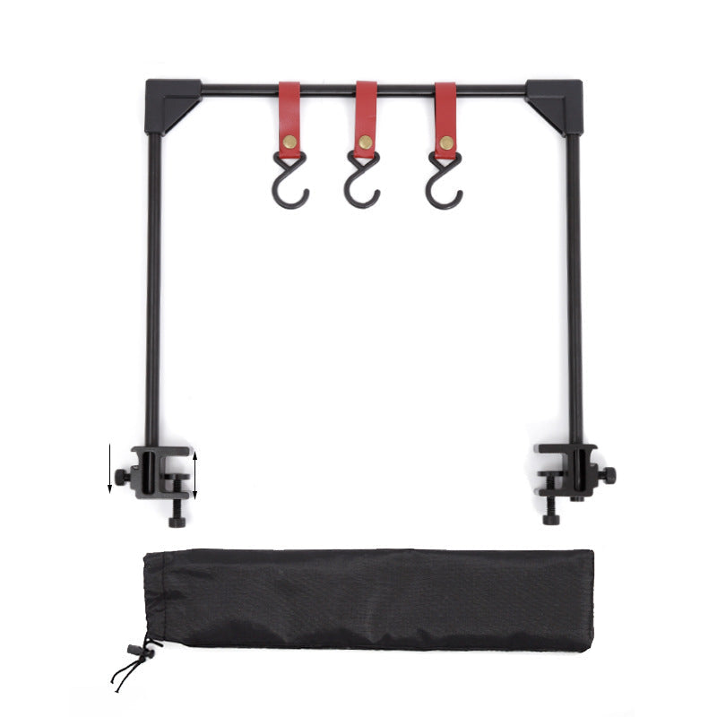 Adjustable Outdoor Camping Rack With Pot & Stove Hooks