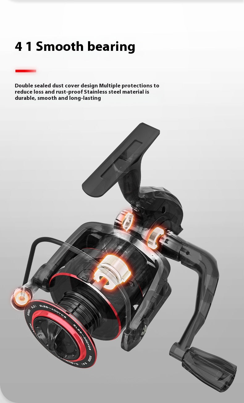 All Metal Spinning Fishing Reel Telescopic Rod Combo
