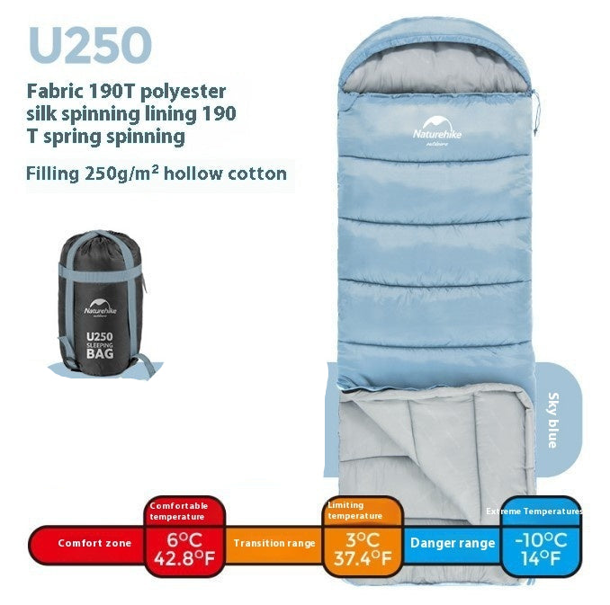 Naturehike Hooded Envelope Sleeping Bag For Outdoor Camping