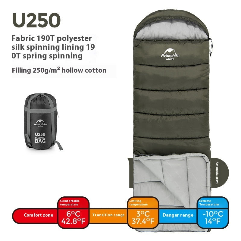 Naturehike Hooded Envelope Sleeping Bag For Outdoor Camping