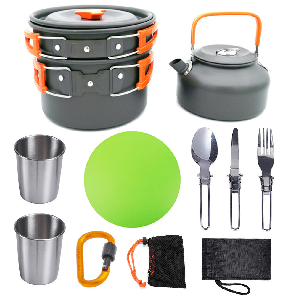 Portable Outdoor Camping Cookware & Utensil Set