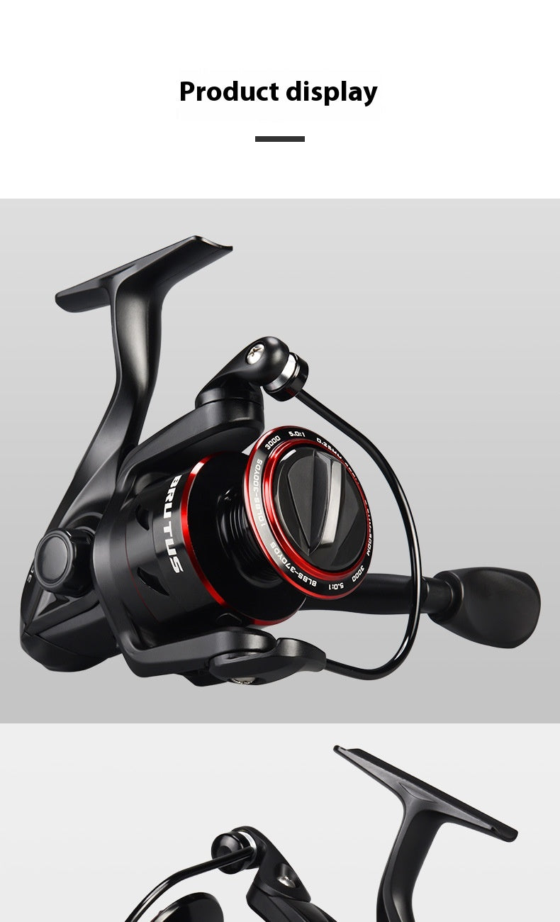 All Metal Spinning Fishing Reel Telescopic Rod Combo