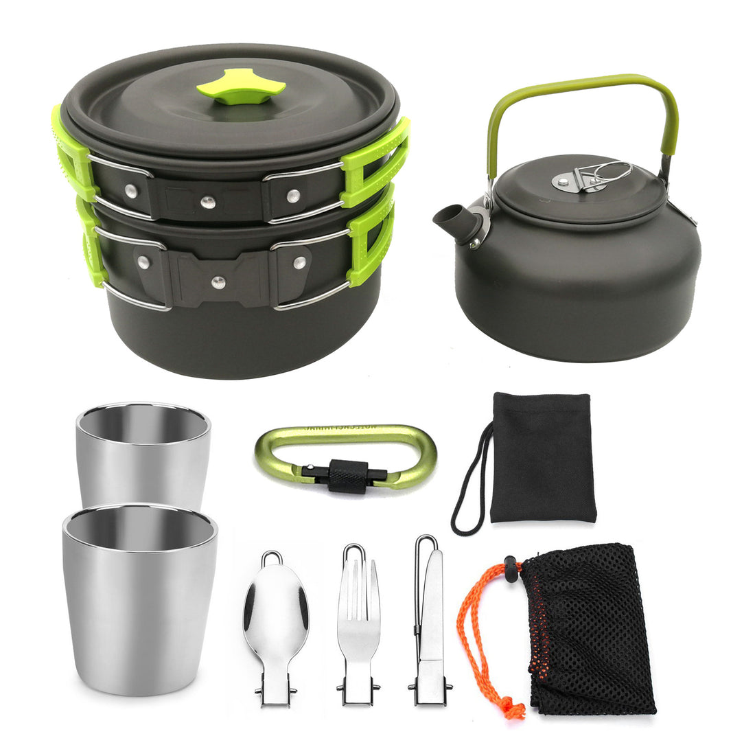 Portable Outdoor Camping Cookware & Utensil Set