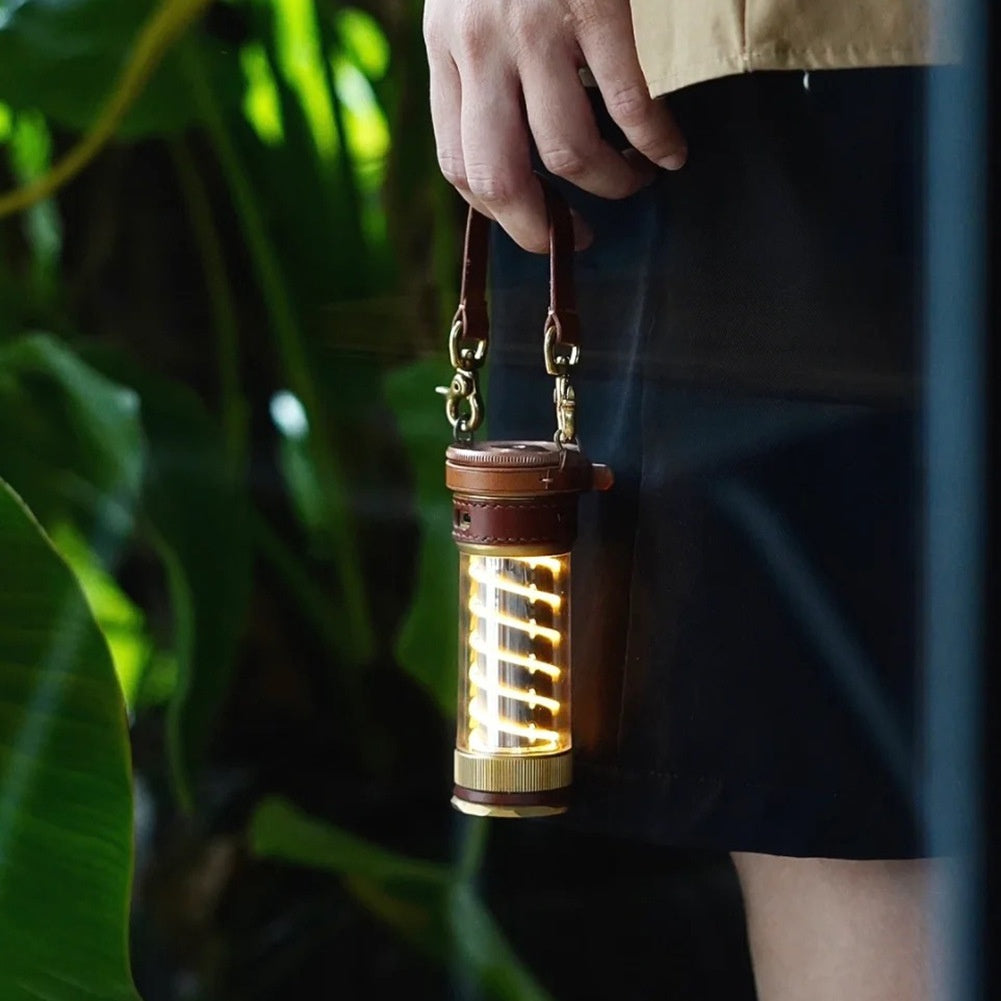 Beibang Edison 3-Piece Camping Lantern With Leather Rope