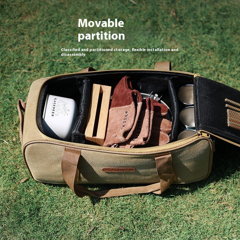 Outdoor Camping Cookware Set With Stove & Bag