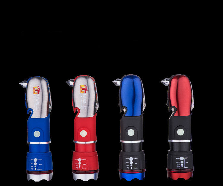 Multifunction LED Camping Flashlight With Safety Hammer