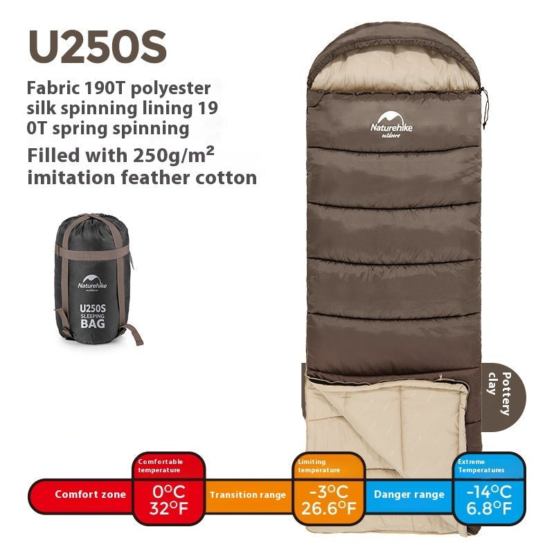 Naturehike Hooded Envelope Sleeping Bag For Outdoor Camping