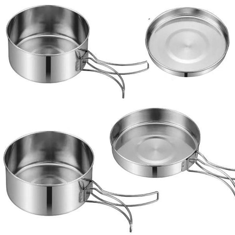 Outdoor Stainless Steel Camping Cookware Set