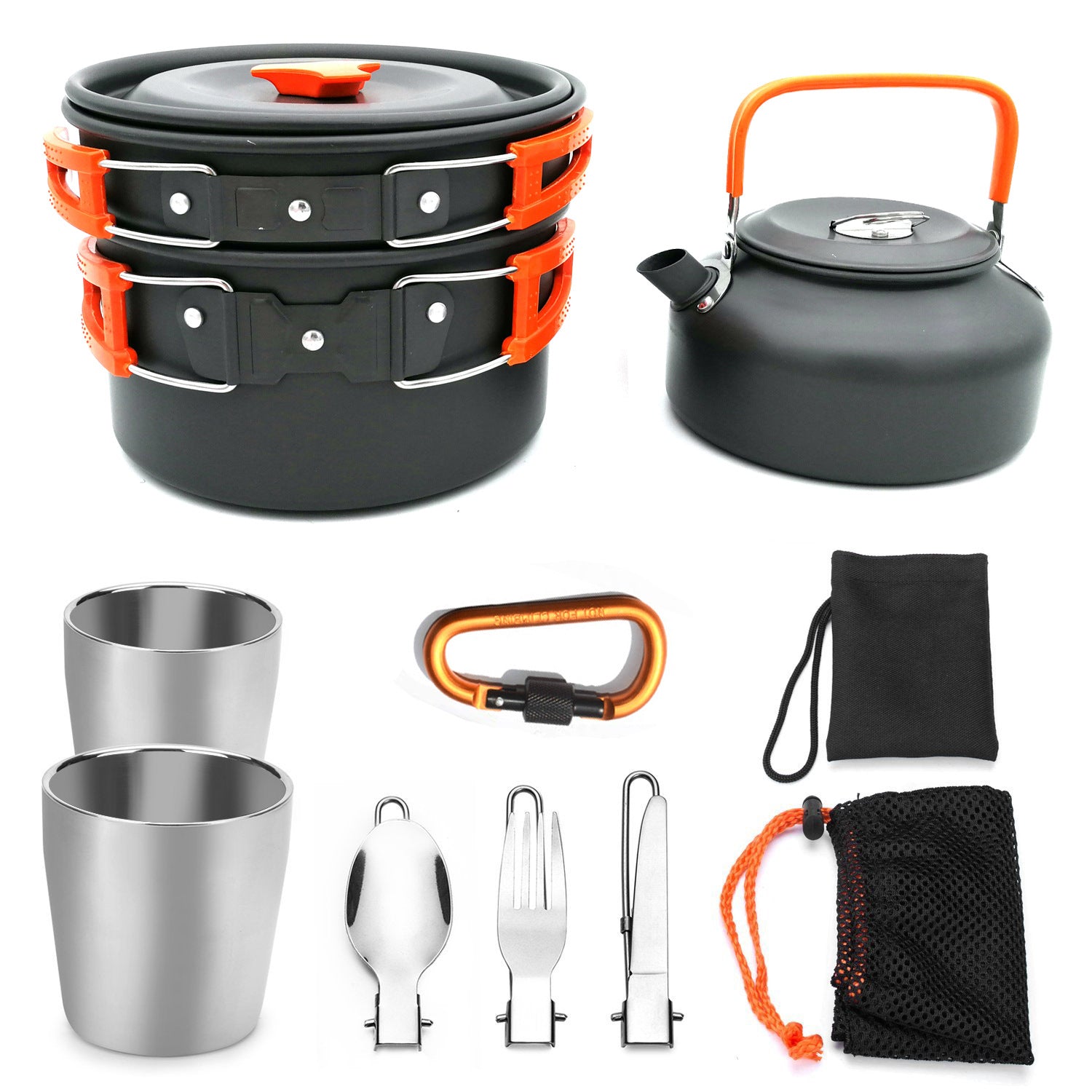 Portable Outdoor Camping Cookware & Utensil Set