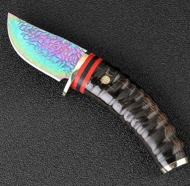 Forged Damascus VG10 Hunting Knife Outdoor Camping Knife