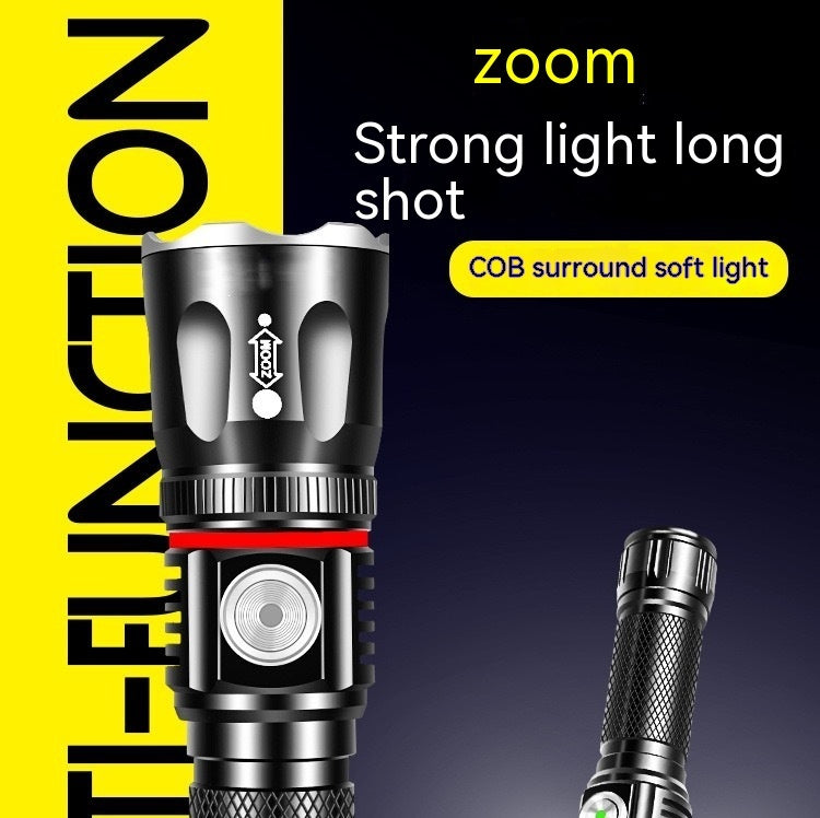 Outdoor Telescopic T6 Multifunction Flashlight