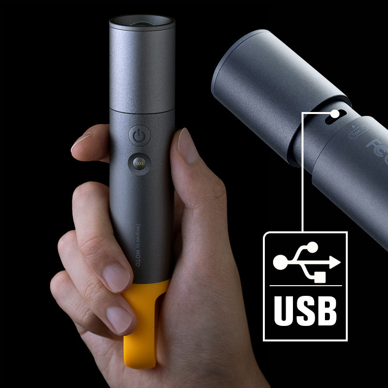 Lumen Bright Stepless Zoom Camping Flashlight