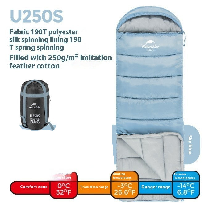 Naturehike Hooded Envelope Sleeping Bag For Outdoor Camping