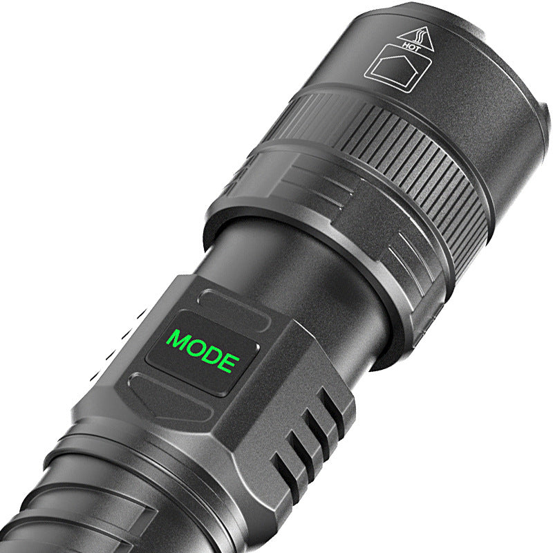 USB Rechargeable Portable Zoom Camping Flashlight