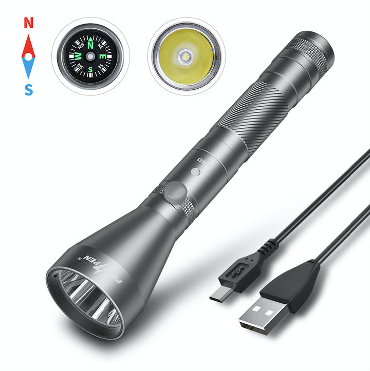 Long-Range USB Rechargeable Camping Flashlight