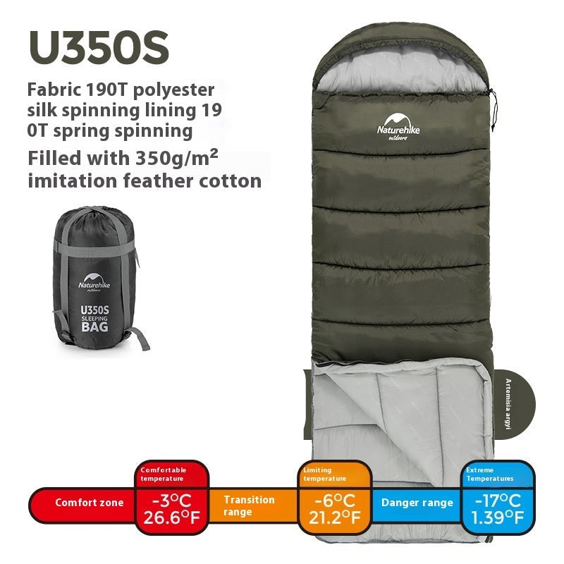 Naturehike Hooded Envelope Sleeping Bag For Outdoor Camping