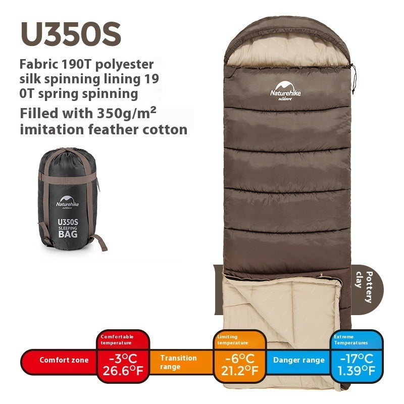 Naturehike Hooded Envelope Sleeping Bag For Outdoor Camping