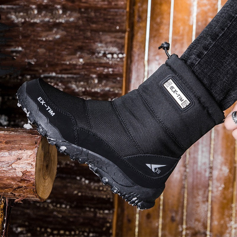 Men's Waterproof Fleece-Lined Snow Hiking Boots