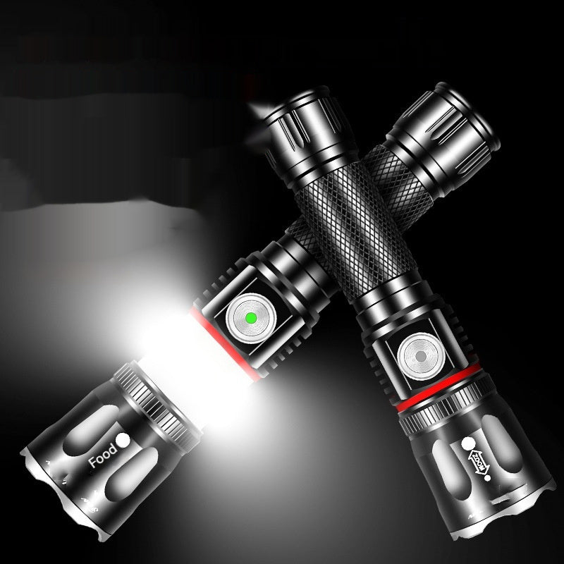 Outdoor Telescopic T6 Multifunction Flashlight